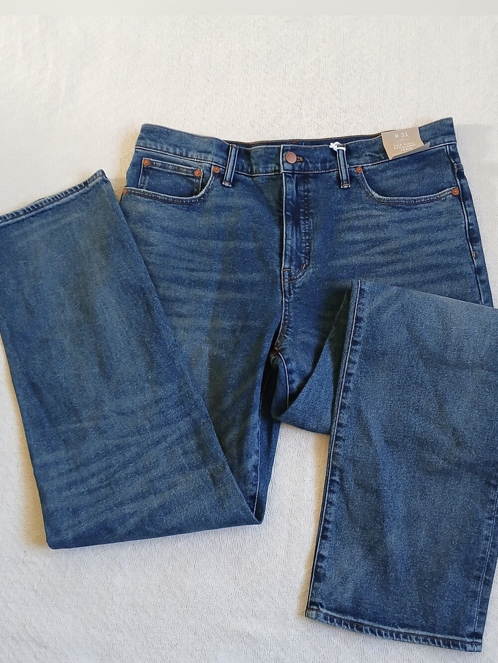 madewell the rail straight jean kaihara premium denim nwt classic indie boho 31